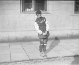 [Man with "Carson" on his tunic during civil disturbance]