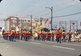 PNE Parade, on East Hastings and Jackson, Dal Richards Orchestra and spectators