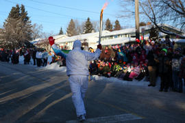 Day 67 Torchbearer 39 Jacobs Randall carries the flame in Dryden, Ontario