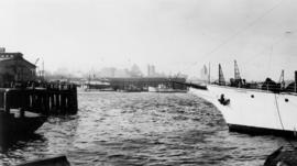 The Vencedor anchored at Hastings Sawmill