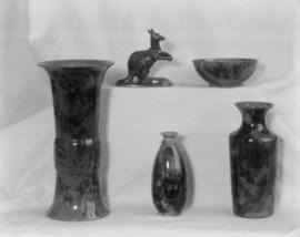 David Spencer Ltd. [Vases, a bowl, and a kangaroo figurine]