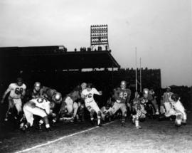 Football game at Empire Stadium