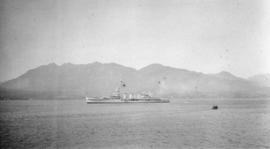 [View of Royal Navy ship]