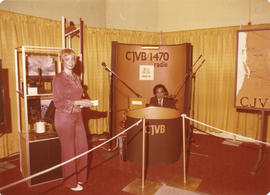 Interior of CJVB Radio Station with Bobby Ng on air