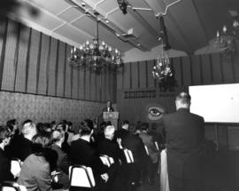 Exhibits are for People reception - Bayshore - Oct 21/65 : [P.N.E. General Manager A.P. Morrow sp...