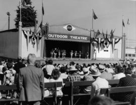 Children performing on Outdoor Theatre stage