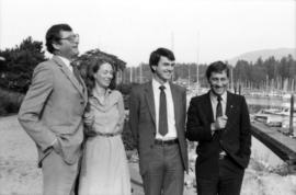 Michael Francis and Australian delegates outside of Westin Bayshore Hotel