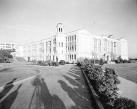 [Exterior view of Point Grey Junior High School, 37th Avenue]