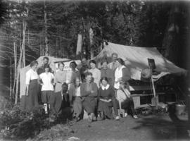 [Vancouver Natural History Society group in camp]