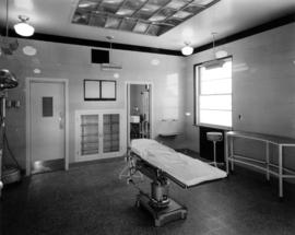 Interior view of operating room in Shaughnessy Hospital