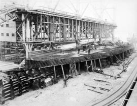 [A hull under construction at West Coast Shipbuilders Limited]