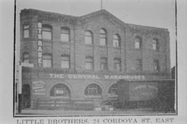 Little Brothers, 24 Cordova Street East [Image of printed photograph with caption]