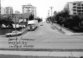 Beach [Avenue] and Thurlow [Street looking]  north