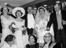 Bill and Mary Roaf with wedding guests