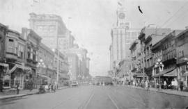 Granville Street at Nelson Street, looking north