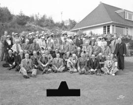 [Group portrait of a masonic visiting party from the United Grand Lodges of England, Scotland and...