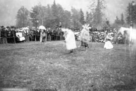 [Ceremonial dancing at Potlatch]