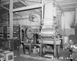 New cube press in machine shop - rear view