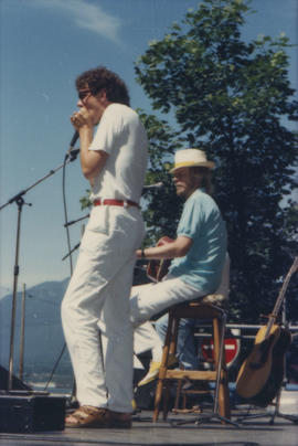 Band performing on Chevron Stage