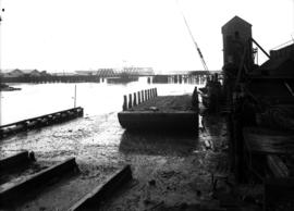 [Looking southwest from under the Westminster Avenue (Main Street) bascule bridge]