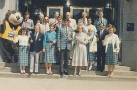 Tillicum and Centennial Commissioners on the steps of City Hall