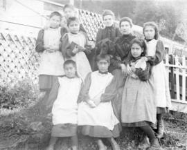 [The students and teachers of the first school for Native girls]