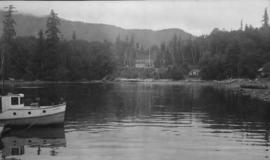 The Kingfisher docked in inlet