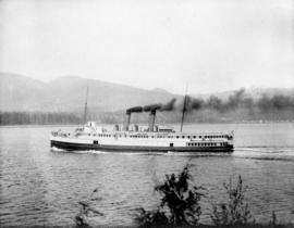 Alaskan steamer S.S. Islander leaving Vancouver harbour