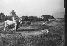 Clearing site for Court House on Georgia Street