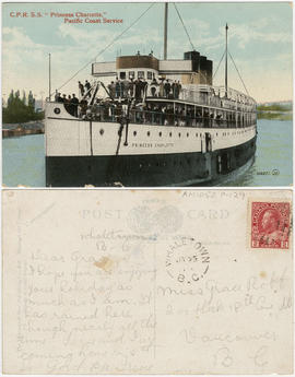 C.P.R. S.S. "Princess Charlotte," Pacific Coast Service