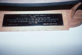 Model of York Boat plaque