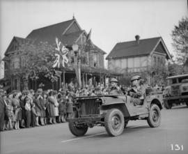 World War II parade on Burrard Street