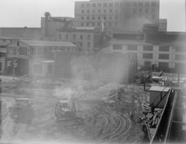 Powerhouse construction - excavation and grading