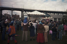 Chevron stage beside Isadora's underneath Granville Street Bridge