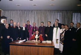 City Hall: Clerical Group; Group around Mayor's desk