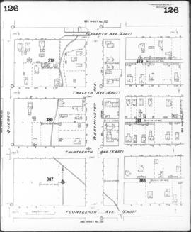 Plate 126 [Block east of Westminster Road, to Eleventh Avenue to Quebec Street to Fourteenth Avenue]