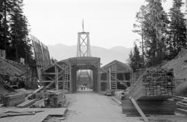 [Lions Gate Bridge under construction]