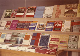 Display of King George High School textbooks