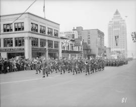 World War II parade on Burrard Street