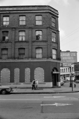 [View of the Anchor Hotel (90 Alexander Street) from Columbia Street, 1 of 5]