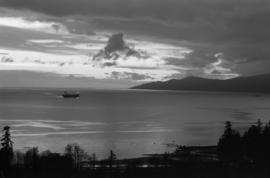 Twilight in the [Georgia] Strait [ship on the water]