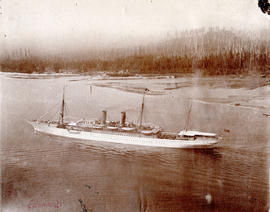 ["Empress of India" passing through the First Narrows]