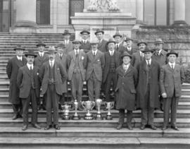 Bowling teams [group portrait]