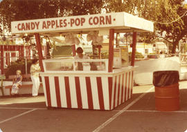 Candy apple stand on grounds