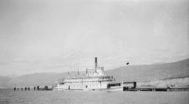 S.S. Sicamous [stern-wheeler at dock]