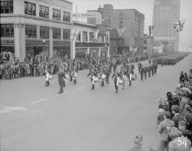 World War II parade on Burrard Street