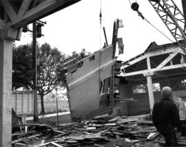 Clearing of site in preparation of construction of Pacific Coliseum