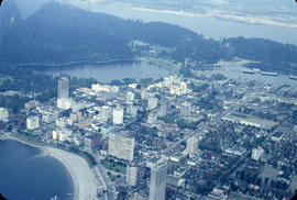 [Aerial view from helicopter ] - West End and Apartment Houses