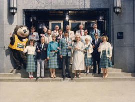 Tillicum and Centennial Commissioners on the steps of City Hall