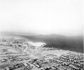 [Aerial view looking west over Point Grey]